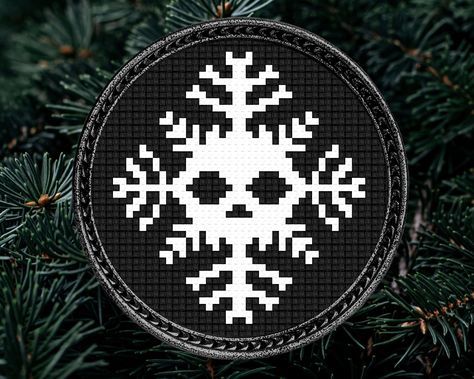 Excited to share the latest addition to my #etsy shop: Skull Snow Flake Cross Stitch Pattern | Gothic Ornament Pattern Digital | Goth | Christmas Tree | X-Mas | Witchcraft | Spooky Xstitch PDF https://etsy.me/3F0lMgv #birthday #christmas #crossstitch #gothic #goth Gothic Christmas Cross Stitch, Goth Christmas Tree, Gothic Ornament, Cross Stitch Skull, Christmas Perler Beads, Skull Christmas, Goth Christmas, Cross Stitch Stocking, Gothic Christmas