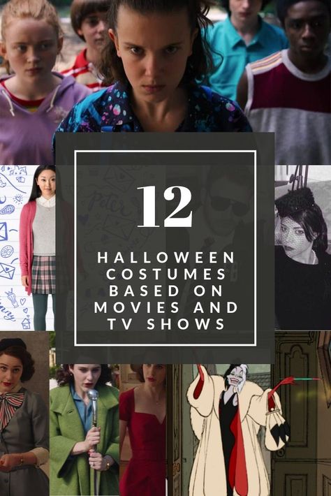 Not sure what to dress up as this year? Here are fun Halloween costumes based on movies and tv - with pieces you can wear again all winter long! Couple Costumes Tv Shows, Dress As A Movie Character, Halloween Costume Based On Movies, Netflix Themed Party Outfit, 90s Movie Characters Women, Film Character Costumes Female, Hollywood Characters Costume Women, Woman Movie Characters, Tv Show Character Halloween Costumes