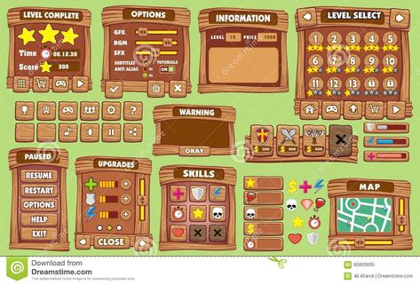 Top Down Game, Game Level Design, Game Gui, Farm Games, Gui Design, Button Game, Game Logo Design, Mobile Interface, Brochure Design Inspiration