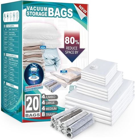 Amazon.com: TAILI: FLAT VACUUM STORAGE BAGS More Closet Space, Space Bags, King Size Comforters, Vacuum Storage Bags, Vacuum Storage, Rolling Storage, Vacuum Bags, Space Saver, Wardrobe Closet