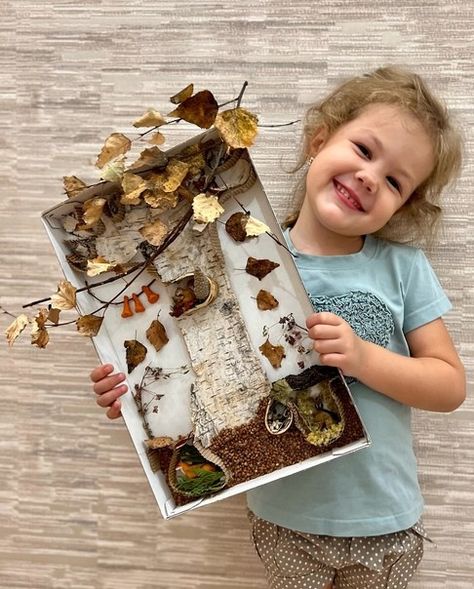 Hibernation Diorama, Forest School Activities, Fall Preschool, Alphabet Activities Preschool, Kids Crafting, Creative Games, Autumn Crafts, Fall Projects, Animal Projects