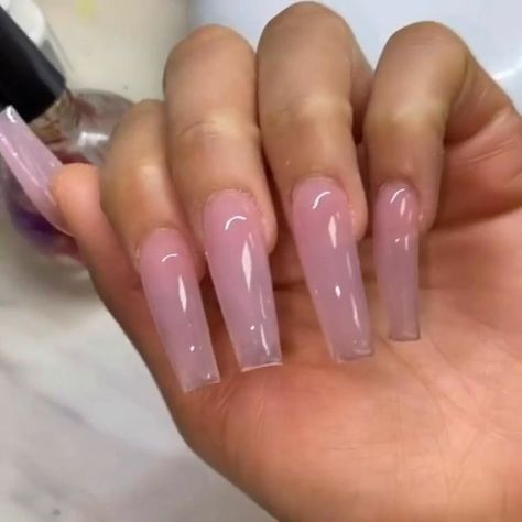 Milky Nails, Cute Acrylic Nail Designs, Long Acrylic Nails Coffin, Long Square Acrylic Nails, Bling Acrylic Nails, Summer Acrylic Nails, Pink Nail, Pink Acrylic Nails, Acrylic Nails Coffin