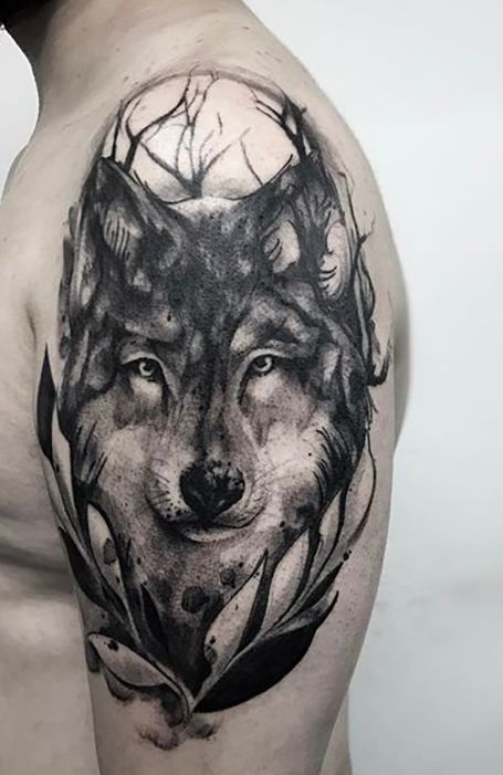 Wolf Shoulder Tattoo Wolf Tattoo Shoulder, Wolf Eye Tattoo, Wolf Tattoos For Men, Wolf Dreamcatcher Tattoo, Wolf Paw Tattoos, Simple Wolf Tattoo, Wolf Pack Tattoo, Celtic Wolf Tattoo, Howling Wolf Tattoo