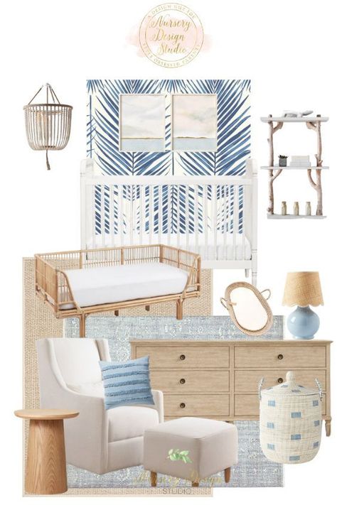 Coastal Cabin Interior, Beachy Nursery Ideas, Coastal Nursery Ideas, Coastal Nursery Neutral, Coastal Nursery Girl, Beach Nursery Theme, Coastal Nursery Boy, Coastal Boho Nursery, Montauk Style