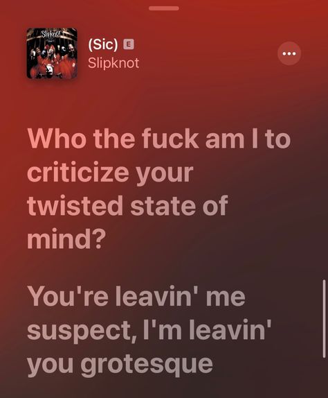 started listening to slipknot,,,,, their insane lyrics kinda speak to me rlly 😳 #slipknot #metal #lyrics Slipknot Quotes, Slipknot Lyrics, Metal Lyrics, Speak To Me, Corey Taylor, Spotify Lyrics, Me Too Lyrics, Mood Songs, Slipknot