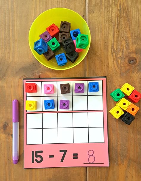 Addition And Subtraction To 20, Subtraction To 20, Subtraction Games, Math Subtraction, Subtraction Activities, Math Fact Fluency, Solving Word Problems, Fact Fluency, Games Kids