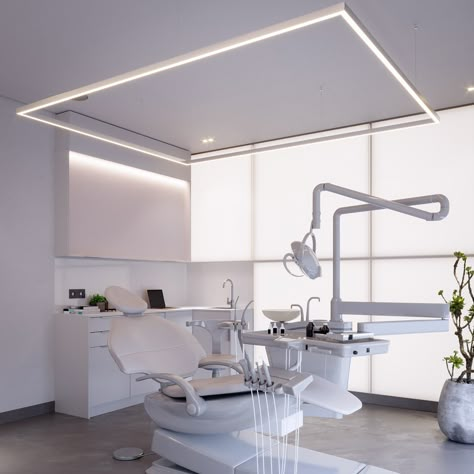 White Dental Clinic Design, Dentist Office Design Interiors, Modern Office Ideas, Dentistry Office, Dentist Office Design, Dental Spa, Display Retail, Dental Office Design Interiors, Dental Office Decor