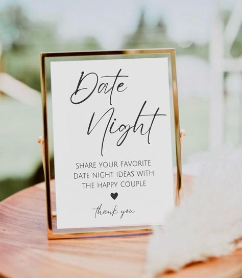 Date Night Sign, Wedding Date Jar Sign, Date Night Ideas Sign, Date Jar for Bridal Shower, Wedding Date Night Advice, Wedding Table Decor💕#LoveStory #RomanticEncounters #HeartfeltConnections #DateNightIdeas #SoulmateSearch #FlirtyFridays #CandlelitDinners #StarryEyedMoments #LoveQuotes #DreamyDates #WhisperedPromises #AmourAdventures Bridal Shower Date Ideas, Message Jar, Date Jar, 2024 Minimalist, Digital Table, 2024 Printable, Date Night Jar, Entry Table Decor, Wedding Reception Signs