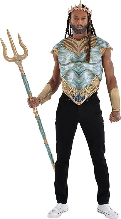 Amazon.com: Adult King Triton Costume Accessory Kit - The Little Mermaid Movie 2023 Multicolor : Clothing, Shoes & Jewelry Triton Costume, King Triton Costume, Coral Crown, Mermaid Movie, Golden Shirt, Blue Scales, Ursula Costume, King Triton, Mermaid Halloween Costumes