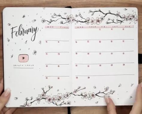 Cherry Blossom Journal Ideas, Bujo Cherry Blossom Theme, Cherry Blossom Bujo, Cherry Blossom Bullet Journal, Bujo Inspiration Ideas, Cherry Blossom Journal, Amanda Rach Lee, Bullet Journal Japan, Cherry Blossom Theme