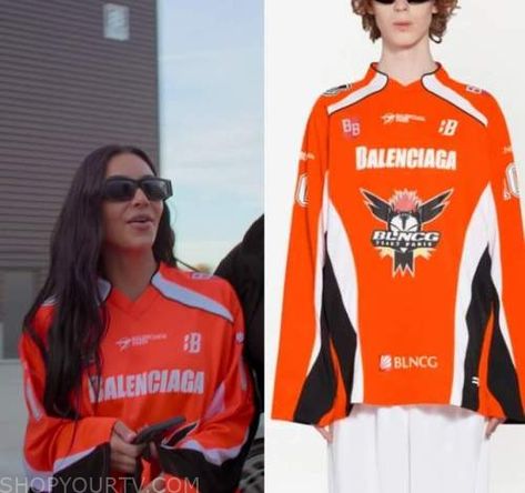 Balenciaga Jersey, Orange Jersey, Sports Jersey Design, Nfl Outfits, Long Sleeve Outfits, Jersey Outfit, Jersey Design, Jersey Top, Celebrity Houses