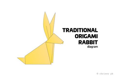 Traditional Origami Rabbit Diagram!: Traditional Origami Rabbit Instructions Pretty Origami, Origami Rabbit, Origami Yoda, Paper Folding Crafts, Origami Star Box, Origami Ball, Origami Bookmark, Origami Models, Origami For Beginners