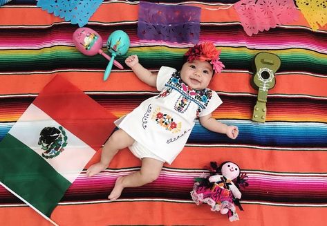 Photo set for baby , culture, cute Mexican Baby Photoshoot, Mexican Baby Girl, Mexican Decorations, Baby Boy Newborn Pictures, Mexican Babies, Baby Milestones Pictures, Monthly Baby Pictures, Monthly Baby Photos, Baby Pictures Newborn