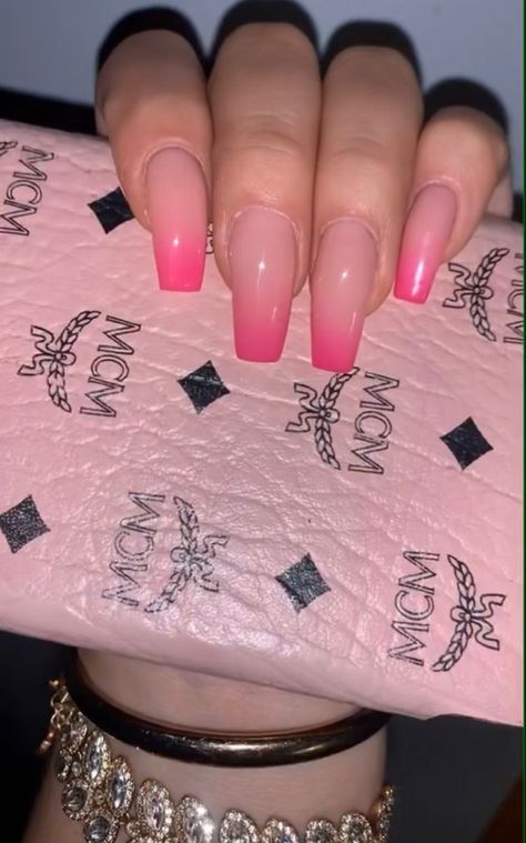 nails pink ombre ombrenails babyboomer babyboomernails pinkombre mcm Pink Ombre Long Nails, Cute Pink Ombre Nails, Nail Ideas Pink Ombre, Pink Ombré Acrylic Nails, Pink Ombre Square Nails, Pink Ombre Nails Square, Pink Ombre Nails Acrylic, Acrylic Nails Pink Ombre, Pink Ombre Nails Coffin