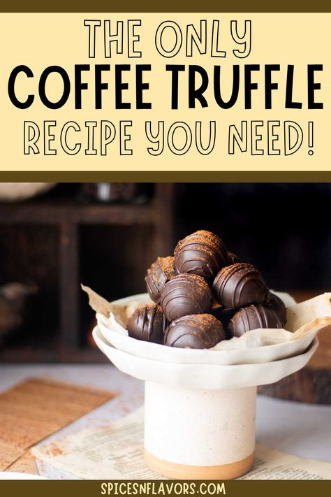 Indulge in the perfect blend of rich coffee and luscious chocolate with our easy-to-follow coffee truffle recipe that tastes exactly like coffee bite chocolate. Elevate your dessert game with these decadent homemade treats. #CoffeeTruffles #ChocolateLovers #DessertRecipes Espresso Truffles Recipe, Coffee Truffles Recipe, Coffee Truffles, Dark Chocolate Coffee, Espresso Truffles, Homemade Dark Chocolate, Homemade Chocolate Truffles, Christmas Truffles, Dark Chocolate Candy