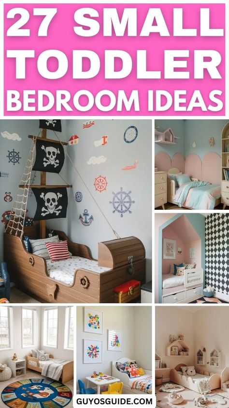 27 Small Toddler Bedroom Ideas Toddler Bedrooms Boy, Kids Room Bed Design, Cute Toddler Bedroom, Toddler Boy Bedroom Ideas Themes, Small Toddler Bedroom Boy, Kids Room Design Small Space, Small Toddler Room, Small Toddler Bedroom Ideas, Unique Toddler Beds