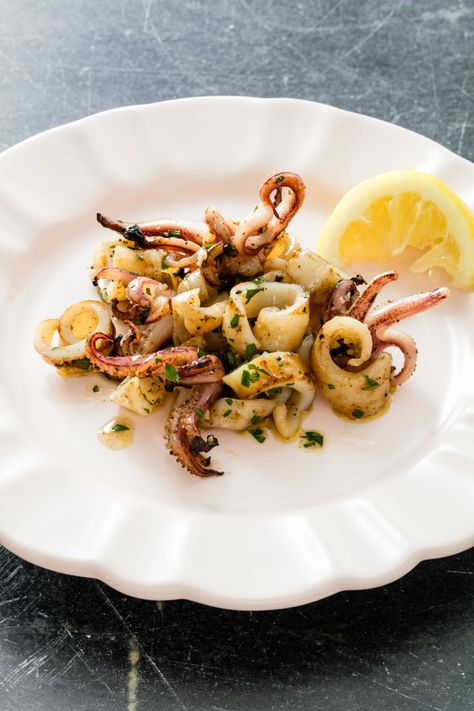 Easy Grilled Calamari Recipe | POPSUGAR Food Cooking Squid, Calamari Recipe, Grilled Calamari, Calamari Recipes, Grilled Squid, Squid Recipes, Popsugar Food, Clam Recipes, Clean Cooking