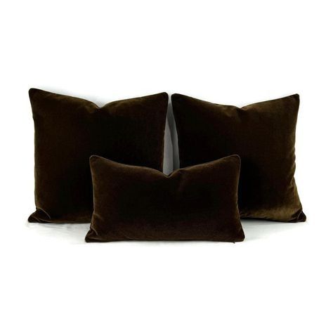 Cool Throw Pillows Couch, Colorful Couch Pillows, Designer Home Decor, Brown Luxury Aesthetic, Brown Accent Pillow, Velvet Lumbar Pillow, Brown Rooms, Brown Throw Pillows, Brown Pillow