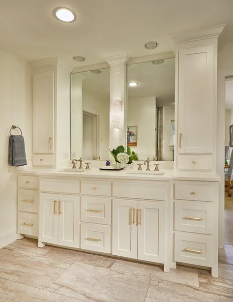 Vanity Tower Cabinets - Transitional - Bathroom - by Alair Homes Dallas | Houzz