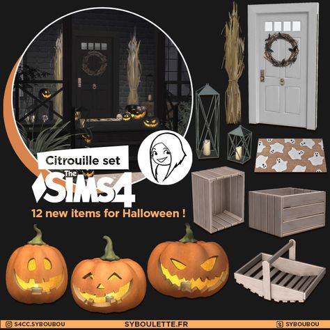 Sims 4 Syboulette, Sims 4 Seasons, Los Sims 4 Mods, Halloween Furniture, Sims Packs, Puppet Patterns, Sims 4 Mm Cc, Sims 4 Game Mods, Free Sims