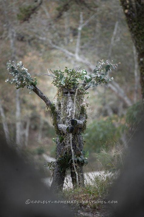 Coolest Ever Legendary Green Man Tree Costume DIY Tree Costume Diy, Tree Halloween Costume, Spirit Costume, Tree Costume, Tree Man, Paper Mache Animals, Tree Spirit, Diy Tree, Scary Halloween Costumes