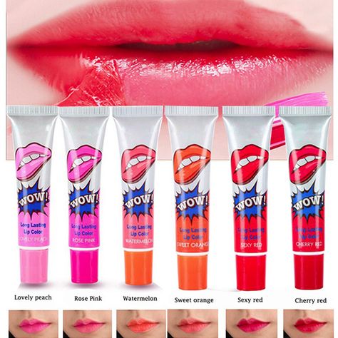 Wow Peel Off Lip Stain (Long Lasting Lipstick) Check more at http://fashionbye.com/products/wow-peel-off-lip-stain-long-lasting-lipstick/ Wow Lipstick, Lip Tattoo Lipstick, Lipstick Tattoos, Stick Makeup, Long Lasting Matte Lipstick, Tint Lipstick, Cheek Stain, Dark Lipstick, Lipstick Stain