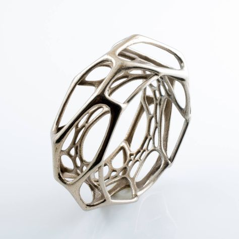 Cell Cycle jewelry - Nervous System Bone Cuff, Layer By Layer, Cell Cycle, Cellular Network, 3d Jewelry, 3d Printed Jewelry, Cheap Designer Handbags, Printed Jewelry, 3d Laser