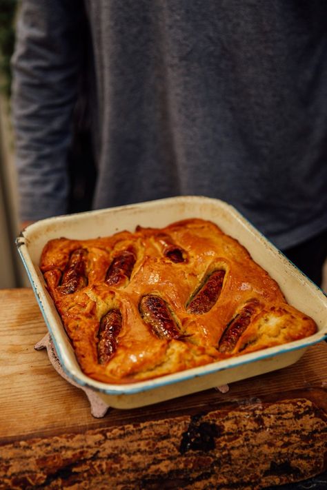 Vegan Toad In The Hole Avant Garde Vegan, Gaz Oakley, Yorkshire Pudding Batter, Toad In The Hole, Vegan Gravy, Christmas Cookbook, Egg Replacer, Yorkshire Pudding, Vegan Sausage