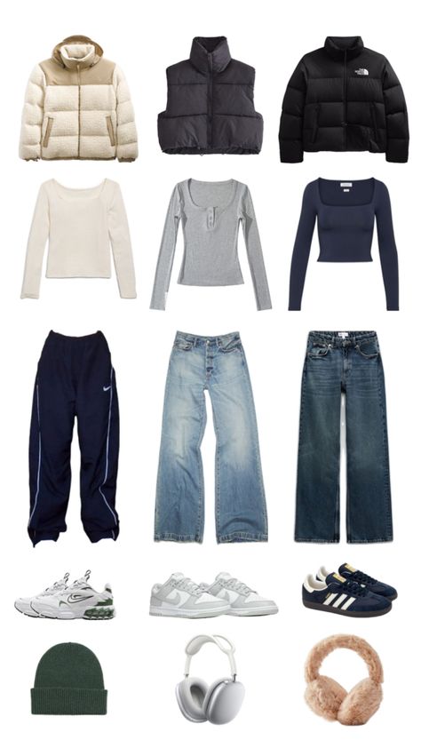 Choose your fav fit! || Outfit inspo, wardrobe inspo, clothe inspo, basics, essential clothing pieces, clean girl outfits, mix and match outfits Essential Clothing Pieces, Clean Girl Outfits, Mix And Match Outfits, Essential Clothing, Match Outfits, German Outfit, German Girl, Outfit Collage, Clothing Pieces