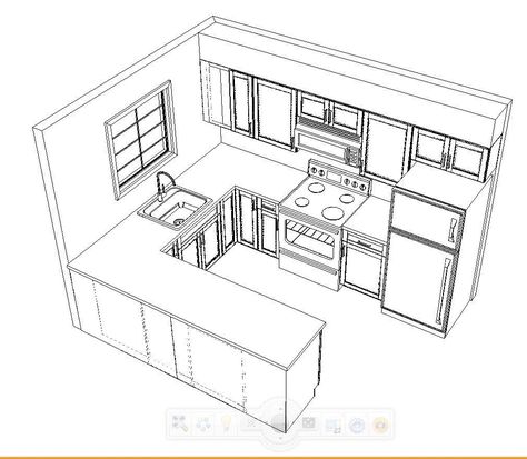 Oblong Kitchen Layout, Narrow Open Plan Kitchen Dining Living, Kitchen Layout Drawing, Kitchen Diagram Layout, Kitchen Plan, Kitchen Elevation With Dimensions, 3d Kitchen Design Layout Drawing, Kitchen Interior Design Autocad, G Shaped Kitchen