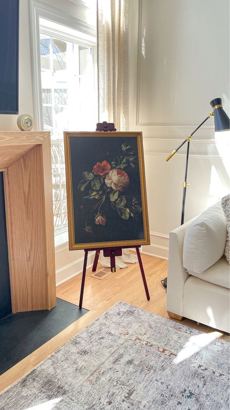 MEEDEN Wood Display Tripod Easel … curated on LTK Art On Easel Living Room, Art Easel Living Room, Easel Decoration Ideas For Home, Easel Home Decor, Art Easel Decor, Display Easel Diy, Painting Display Ideas, Easel Decoration Ideas, Easel Decor