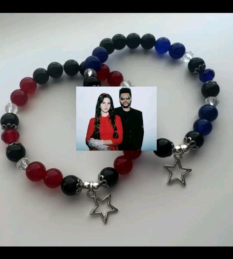 The Weeknd Bracelet Ideas, The Weeknd Bracelet, Matching Bracelet Ideas, Matching Stuff, Matching Couple Bracelets, Crystal Bead Jewelry, Bracelet Inspo, Bracelet Craft Diy, Bead Charms Diy