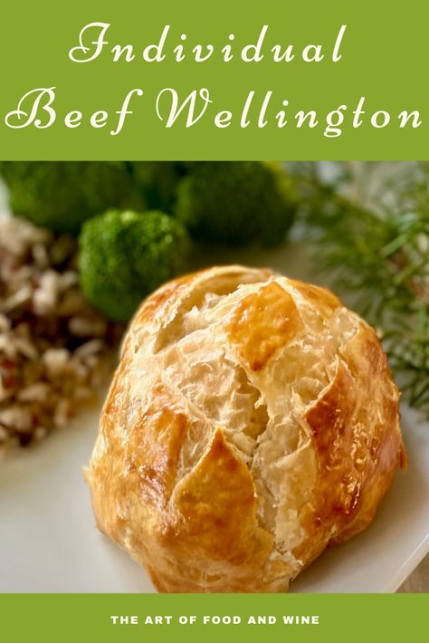 Individual Beef Wellington's are perfect for special dinners. Our simple step-by-step guide makes it easy. #beefwellington #beefwellingtons #individualbeefwellingtons #newyearsdinner #dinnerfortwo #patedefoiegras#pate #dinnerfortwo #dinnerforfour #newyearseverecipes #howtomakebeefwellington Best Beef Wellington Recipe, Beef Wellington With Pate, Beef Wellington Bites, Ground Beef Wellington, Easy Beef Wellington, Wellington Food, Individual Beef Wellington, Wellington Recipe, Mignon Steak