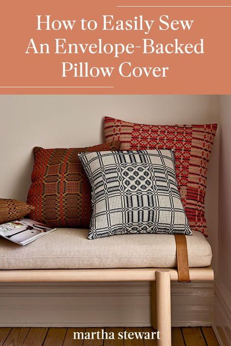 Pillow Patterns Sewing, Make A Pillow Cover, Sew Pillow, Make A Pillow, Pillow Patterns, Pillow Projects, How To Make An Envelope, Textile Projects, Fabric Pen