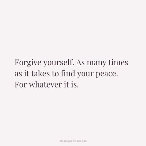 It's important to forgive yourself, no matter how many times it takes. Finding inner peace begins with self-compassion and understanding. Quotes Forgive Yourself, Forgiving Myself Quotes, Finding Peace Within Yourself Aesthetic, Forgiving Yourself Quotes, How To Forgive Yourself, Quotes About Forgiving Yourself, Finding Inner Peace Quotes, Self Forgiveness Quotes, Finding Peace Within Yourself