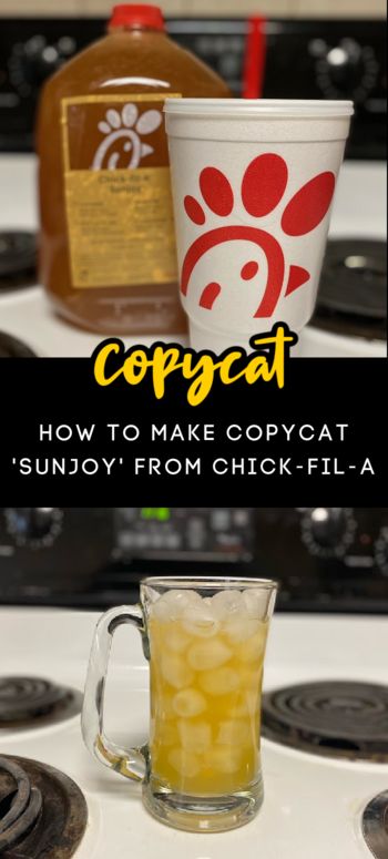 Here's How To Make A Copycat Chick-fil-A 'Sunjoy' Copycat Chick Fil A Lemonade, Chick Fil A Sweet Tea Recipe, Chick Fil A Lemonade Recipe, Chick Fil A Recipe Copycat, Recipe Lemonade, Chick Fil A Recipe, Copycat Drink Recipes, Flavored Lemonade, Copycat Chick Fil A