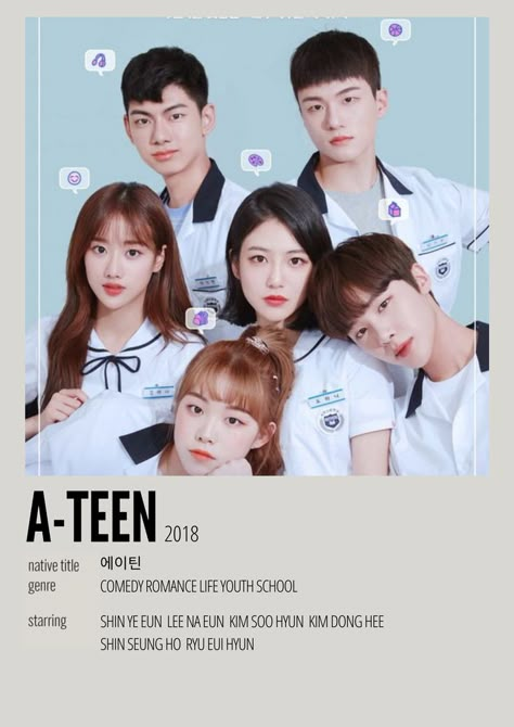 Korean Web Series (2018) A Teen Web Drama, K Drama Posters, Korean Drama Poster, Name Of Anime, Tomboy Type, Teen Web, Thirteen 2003, Kdrama Posters, Dramas To Watch