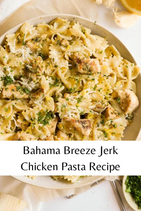 Bahama Breeze Jerk Chicken Pasta Recipe Caribbean Jerk Chicken Pasta, Bahamas Breeze Jerk Chicken Pasta, Creamy Jerk Chicken Pasta, Jerk Chicken Alfredo Pasta Recipe, Jamaican Jerk Chicken Pasta, Jerk Alfredo Pasta, Bahama Breeze Copycat Recipes, Jerk Chicken Alfredo Pasta, Bahama Breeze Recipes