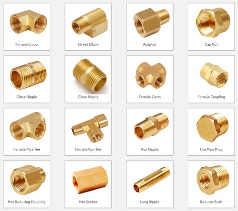 Brass fittings are widely used in both old and modern homes in indoors and outdoors. Few fittings are used as home fixtures that are generally used on windows, doors, and other plumbing components. Cpvc Fittings, Plumbing Materials, Brass Pipe Fittings, Pex Plumbing, Copper Pipe Fittings, Basic Electrical Wiring, Plumbing Pipe Furniture, Pvc Pipe Fittings, Refrigeration And Air Conditioning