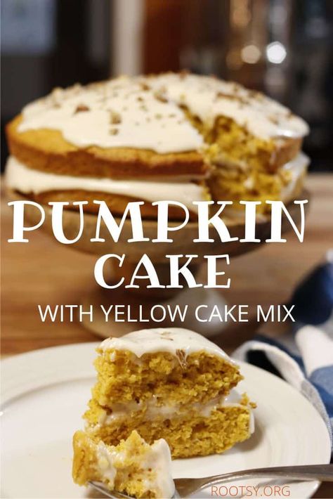 Pumpkin Spice Cake From Yellow Cake, Pumpkin Cake Made With Yellow Cake, Pumpkin Wacky Cake, Yellow Cake Mix Spice Cake, Pumpkin Cake Using Yellow Box Cake, Yellow Cake Mix And Pumpkin, Pumpkin Cake From Yellow Box Cake, Yellow Cake With Pumpkin Puree, Pumpkin Cake With Yellow Box Cake