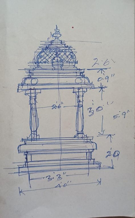 Kerala Temple Design, Temple Drawing, Zbrush Models, Indian Temple Architecture, Ganapati Decoration, Drawing Architecture, 2d Drawing, Temple Design For Home, Kerala Mural Painting