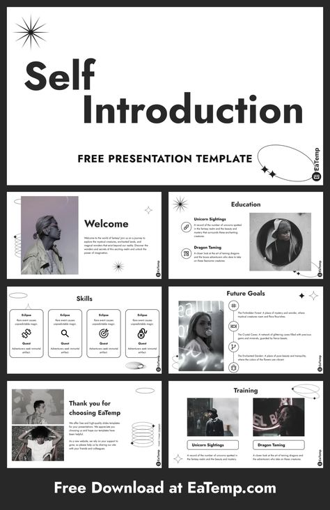 Self Introduction PPT Template - Free PowerPoint Templates, Google Slides… in 2024 | Presentation slides design, Powerpoint template free, Powerpoint presentation templates Google Slides Professional, All About Me Powerpoint Ideas, Professional Presentation Template, Ppt Introduction Slide, About Me Powerpoint Slide, Self Presentation Powerpoint, Google Slide Templates Aesthetic, Intro Slide Design, Aesthetic Google Slides Templates