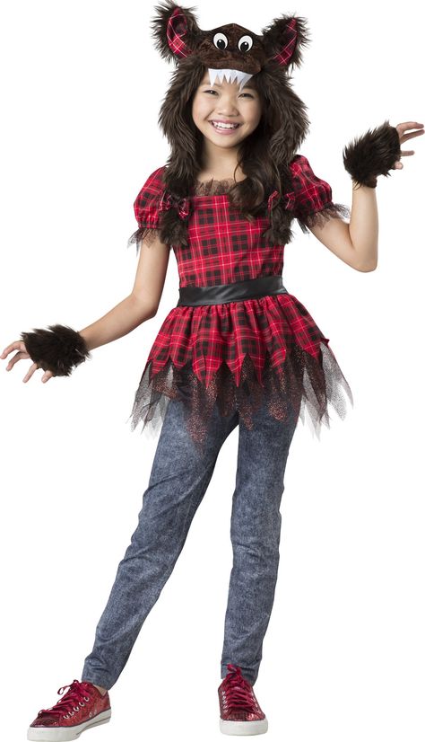 InCharacter Werewolf Cutie Costume Dark Brown/Red XLarge >>> You could obtain extra details at the photo link. (This is an affiliate link). Girl Werewolf Costume, Werewolf Costume Kids, Mask Wolf, Werewolf Costume, Wolf Costume, Wolf Mask, Scary Costumes, Halloween Fancy Dress, Fancy Party