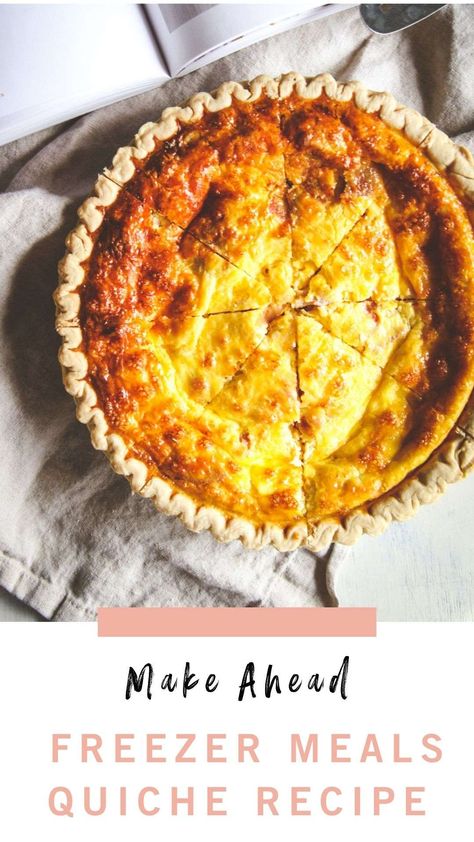 Freezer Quiche Make Ahead, Quiche Freezer Meal, Freezer Breakfast Recipes, Make Ahead Quiche Recipes, Postpartum Breakfast Freezer Meals, Freezer Quiche, Make Ahead Quiche, Meal Planning Recipes Healthy, Postpartum Snacks