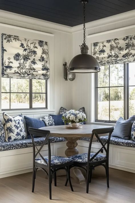 21 Breakfast Nook Ideas To Create A Cozy Space Nook Dining Ideas, Kitchen Sitting Area Ideas Small Spaces, Dining Booths In Homes, Cottage Breakfast Nook, Breakfast Nook Sitting Area, Farmhouse Breakfast Nook, Corner Breakfast Nook, Breakfast Nook Decor, Small Breakfast Nook