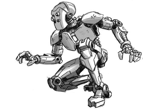 Robot Humanoid Robot Concept Art, Drawing Robots, Robot Drawings, Robot Inspiration, Retro Sketches, Robot Drawing, Robot Design Sketch, Robot Sketch, Robot Hand