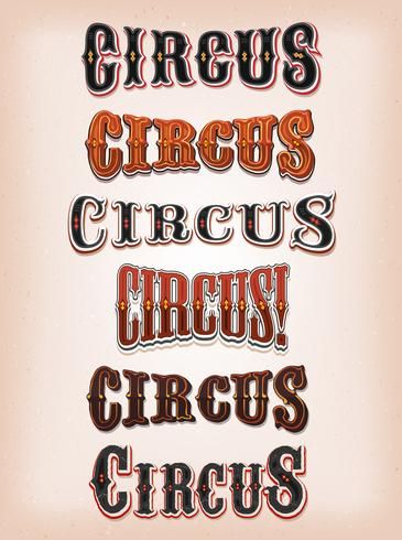 Vintage Set of Western Circus Text Circus Font, Retro Circus, Abc Font, Vintage Circus Posters, Circus Design, Circus Aesthetic, Circus Poster, Vector Art Design, Halloween Fonts