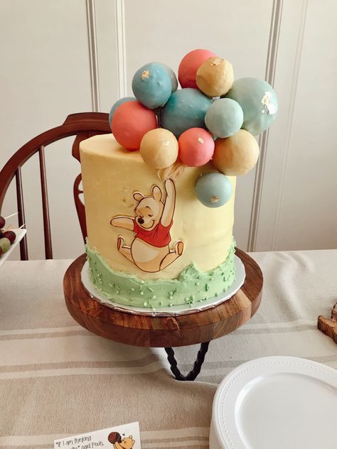 Winnie The Pooh Birthday Cakes, Pooh Bear Cakes, Pooh Bear Birthday Cake, Winnie The Pooh 1st Birthday Cake, Pooh Cake Birthday, Pooh Birthday Cake, Winnie The Pooh First Birthday Cake, Small Winnie The Pooh Cake, Vintage Winnie The Pooh Cake