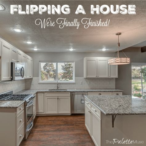 The Flip House is Finally Finished! Flip House, House Ceiling, Dark Kitchen, Flipping Houses, Home Ceiling, Diy Home Improvement, Real Estate Investing, Home Improvement Projects, Decor Project