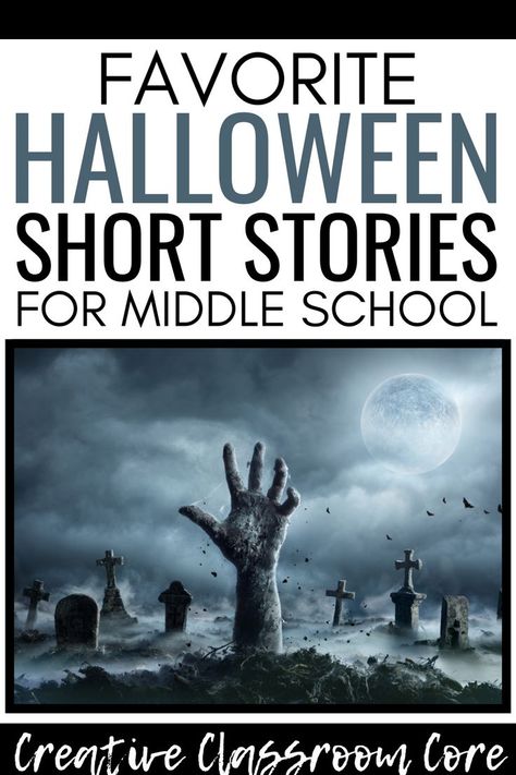 Spooky Short Stories For Middle School, Scary Short Stories For Middle School, Halloween Fifth Grade, Halloween Lesson Plans Middle School, Halloween Ela Activities Middle School, 6th Grade Halloween Activities, Grade 5 Halloween Art, Halloween Middle School Activities, Halloween Art For Middle School